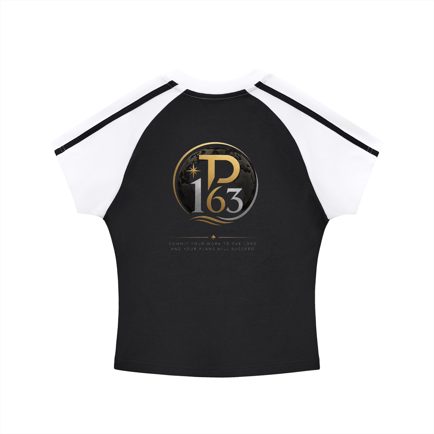 Contrast Stripes Bodycon Raglan  Sleeve T-Shirt