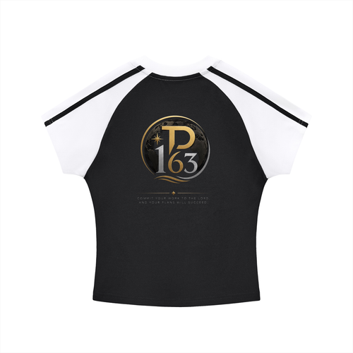 Contrast Stripes Bodycon Raglan  Sleeve T-Shirt