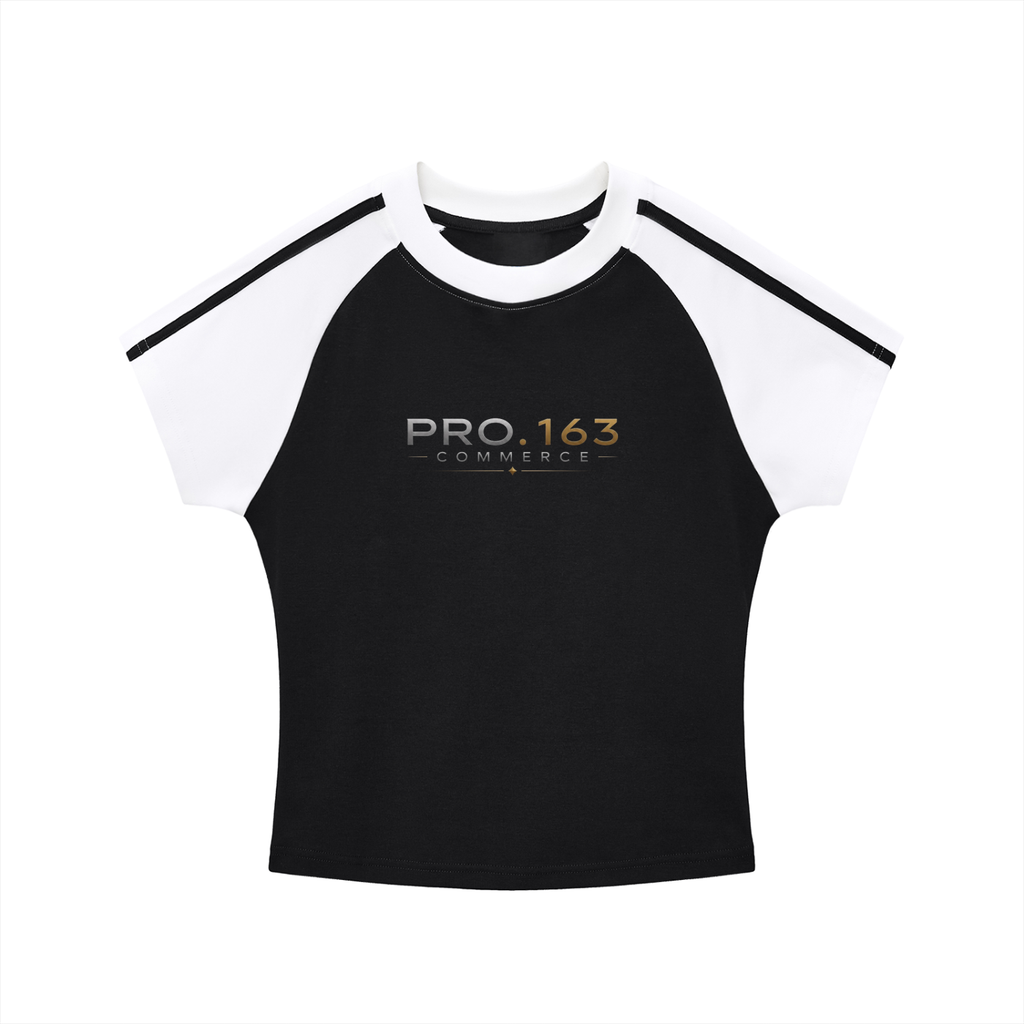Contrast Stripes Bodycon Raglan  Sleeve T-Shirt